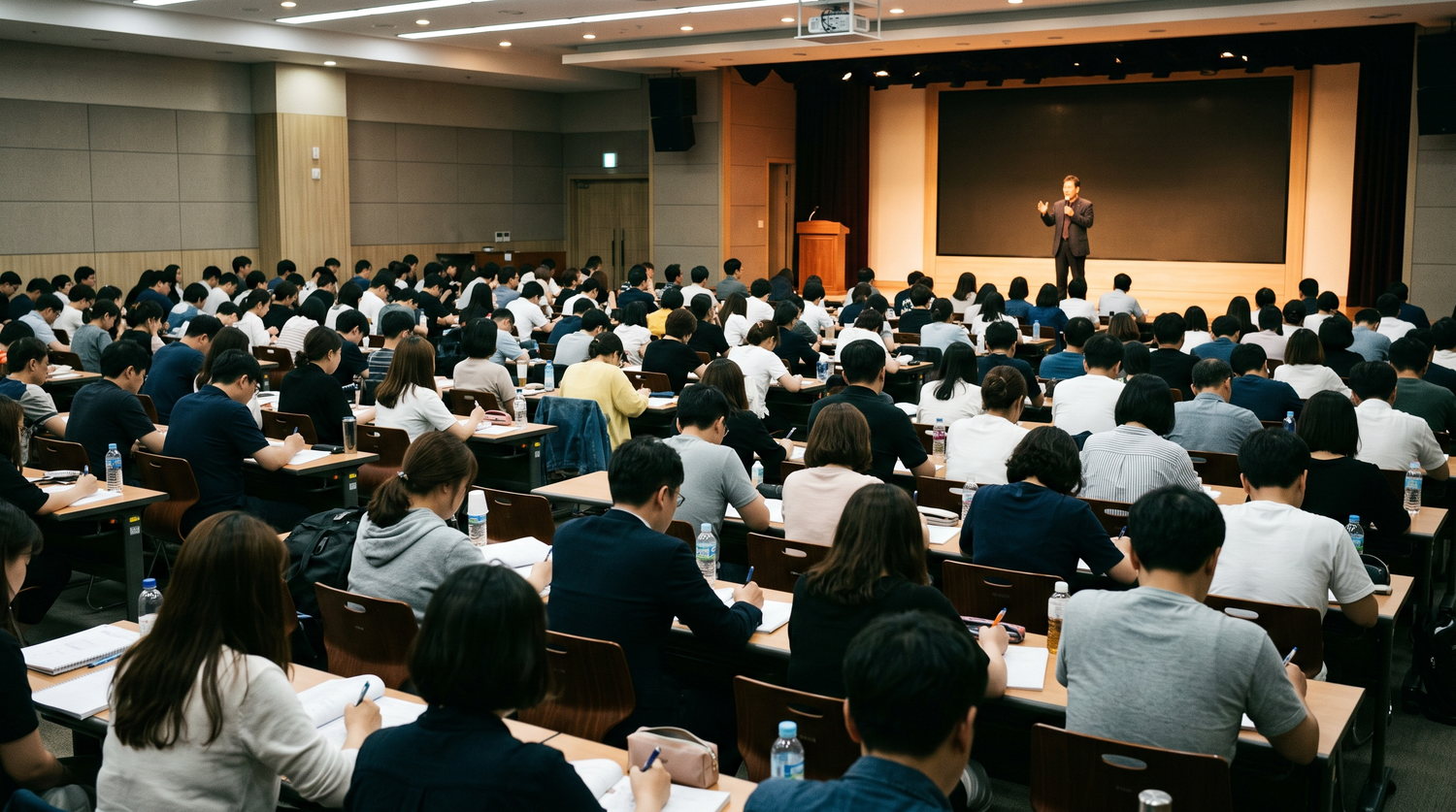 공인회계사 CPA 시험 수업 장면