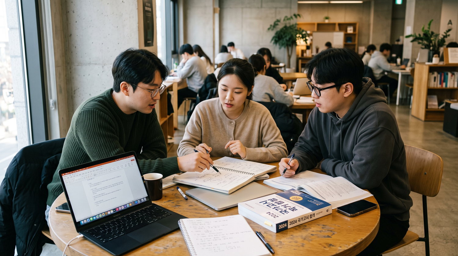 공인중개사 시험 수업 장면